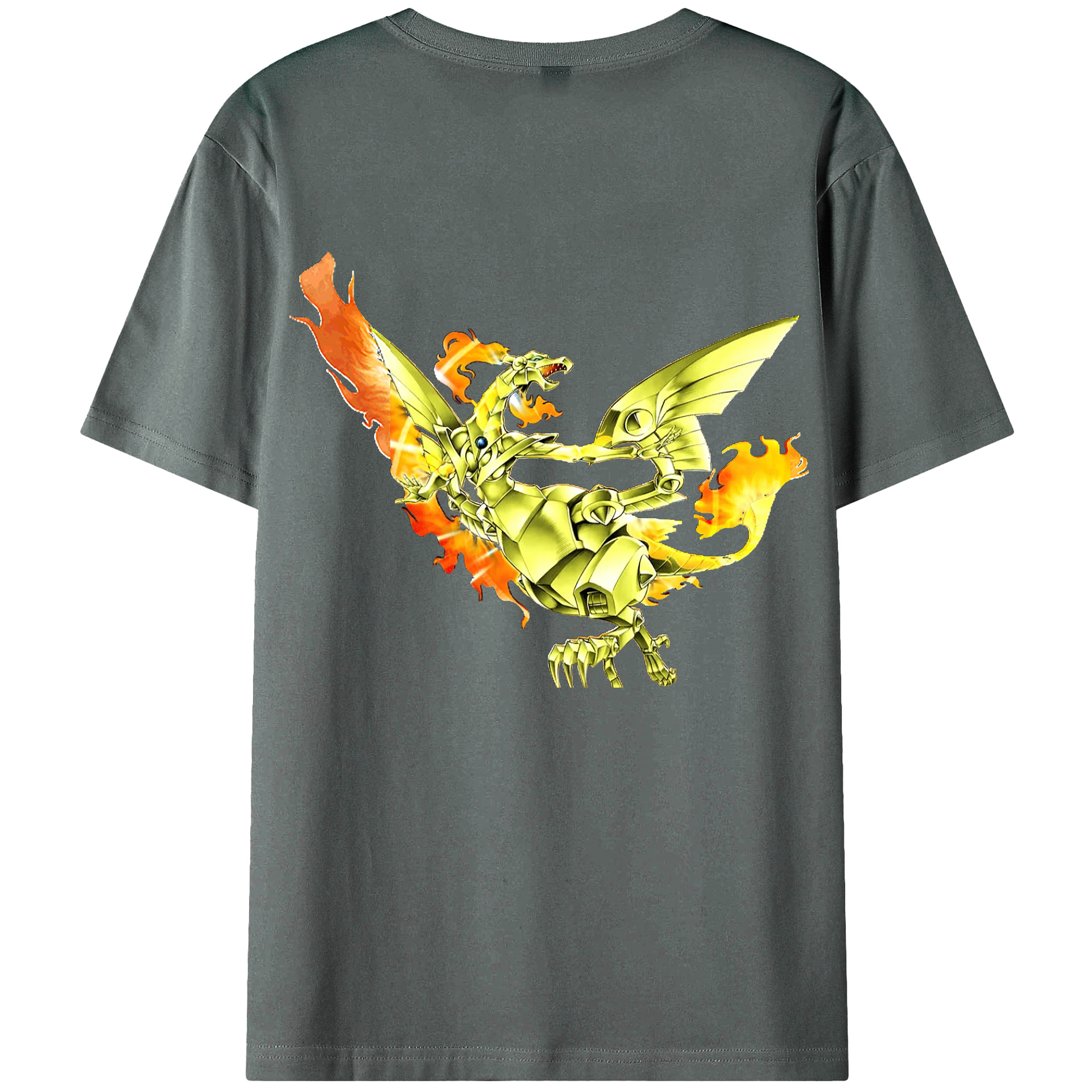 （画像用） 遊☆戯☆王 Yu-Gi-Oh! 綿100％ メンズ半袖Tシャツ（バックプリント） 通気性